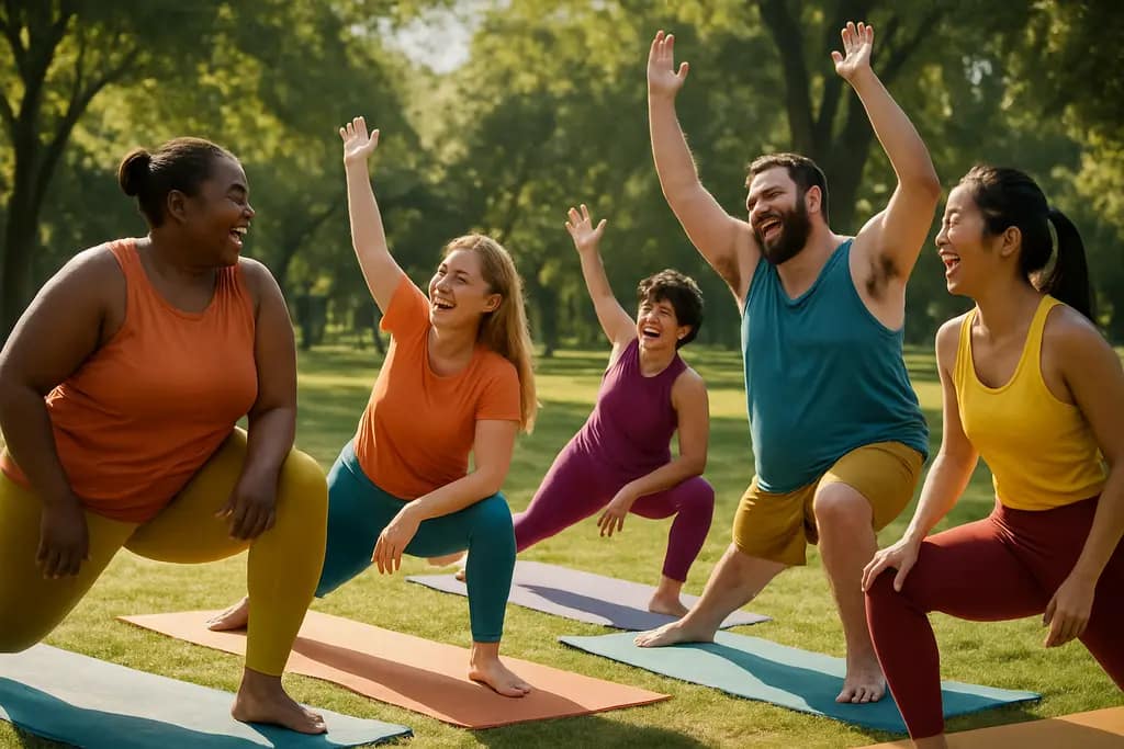 gender-neutral activewear leggings folded beside running shoes