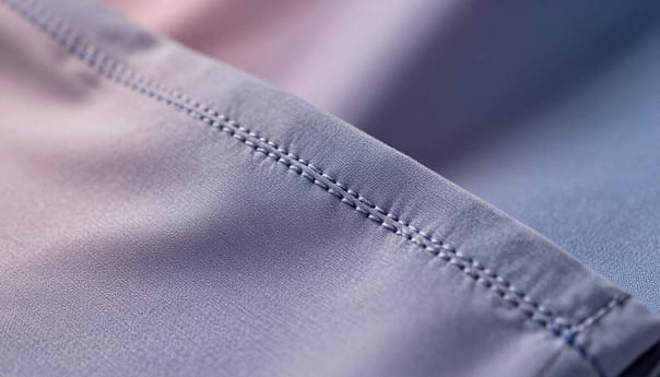 Close-up of flatlock stitching on durable activewear seam Close-up of flatlock stitching on durable activewear seam