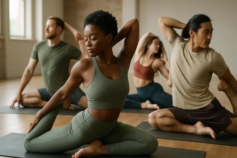 Activewear pieces laid out for cardio, lifting, and studio sessions